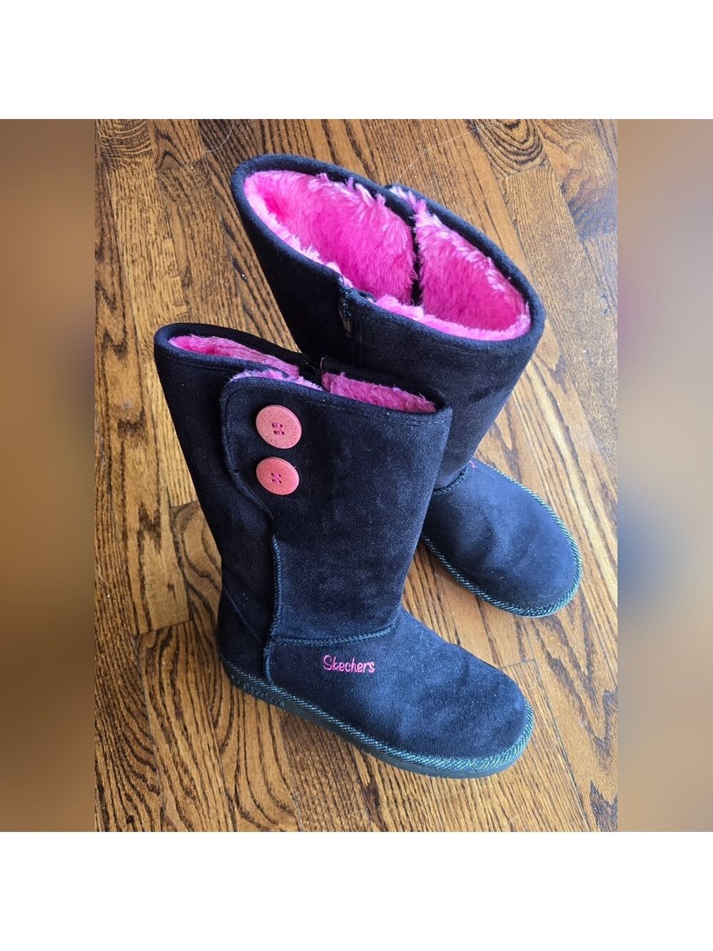 Skechers Toasty Toes Kids Boots with Pink Lining Size 5